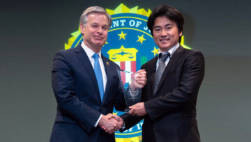 FBI Director Honors Shin Koyamada in Washington D.C.
